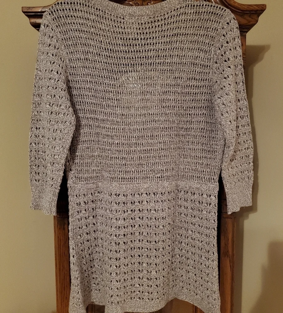 DKNY Jeans Women's V-neck Button-down Cardigan - Picture 4 of 8